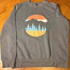 Manfinity womens retro mountain sunset